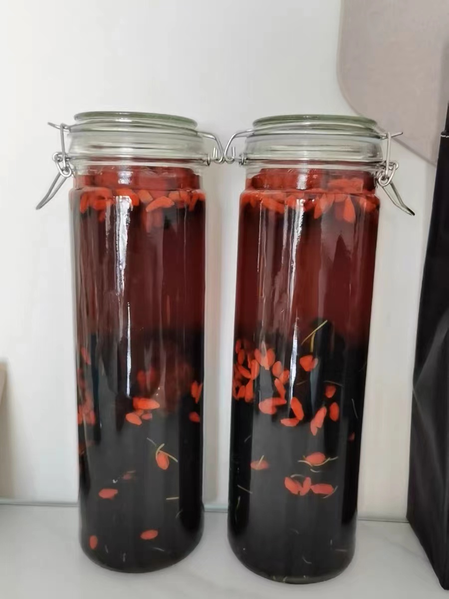 Tall Glass Storage Jar with Clamp Lid