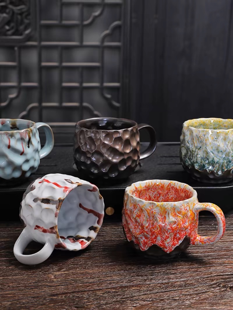 Handcrafted Textured Ceramic Mug Collection